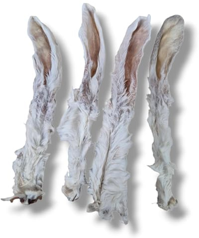 Eco Natural - 2 kg Kaninchenohren mit Fell für Hunde - Natürlicher Kausnack & Belohnung - Getrocknete Hasenohren - Schonend Getrocknet & Proteinreich - Artgerechter Hunde-Snack ca. 200 STK