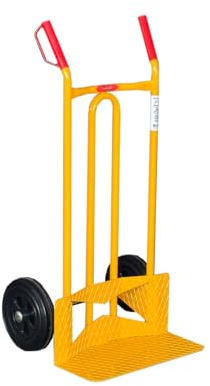 Svelt Carrello Porta Pacchi Professionale in Acciaio – Pedana Rinforzata Mandorlata, Ruote Piene, Manopole Antinfortunistiche, Maxi Portata: 300kg