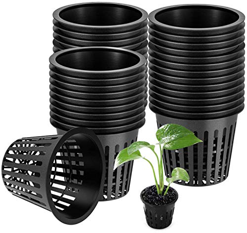 WZYTEU Vaso idroponico riutilizzabile per coltivazione idroponica aeroponica idroponica, pianta di fiori, giardinaggio (8 x 5,6 cm, nero)
