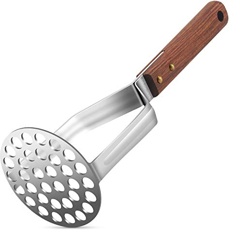 Tmflexe Upgarded Potato Masher Stainless Steel Heavy Duty Strong Handle Not Easy to Bent Easy to use Sturdy Construction
