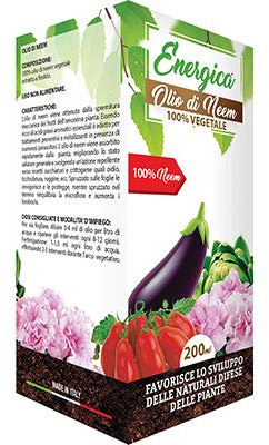 VIRIDEX Olio di NEEM VEGETALE ENERGICA-RINFORZANTE Liquido per Piante 200 ML