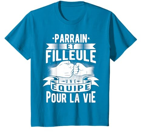 Cadeau Parrain et Filleul Une Équipe pour La Vie T-Shirt
