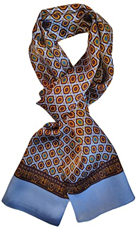 UK_Stone 100% Seide Paisley Blumen Halstuch Herren Schal (#9), Größe: 160*28cm(62,4''x 10,92'')