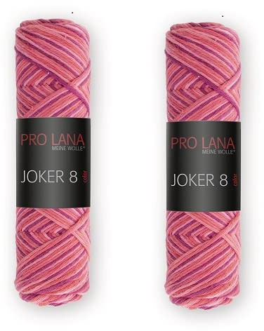 2-er Set Pro Lana Joker 8 color, 100% Baumwolle, 50g/85m LL, Topflappengarn, NS3,5-4,5 (531)