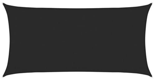 Sunshade Sail 160 g/m² Black 3x6 m HDPE Balcony Garden Sunscreen Canopy vidaXL