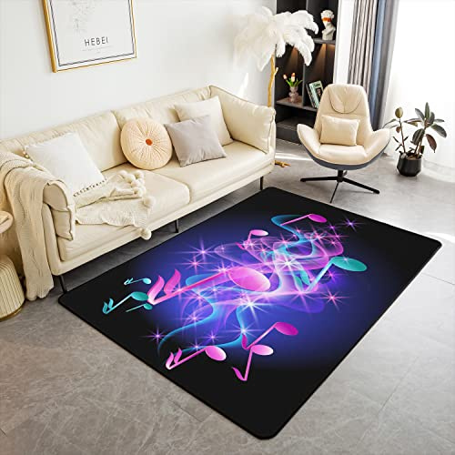 Loussiesd Musiknotmatta matta lyxig musik tema matta fleece inomhus golvmatta område sovrum lekrum matta heminredning sovrum vardagsrum matta 100 x 150 cm