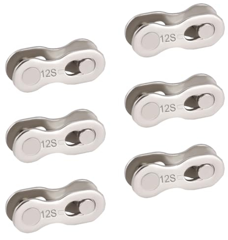 PSOWQ 6 Pares de Conectores de Cadena de Bicicleta Que faltan eslabón de Bicicleta 12V Cadena Reutilizable eslabón de Bicicleta Que Falta eslabón para Bicicleta
