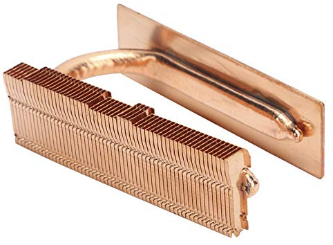 Yctze Hochleistungs-Rotkupfer-Kühler für Festplatten, Einzelrohr-Kühlkörper für Solid-State-Festplatte M.2 2280 SSD, Schnelle Kühlung, Computerzubehör, Laufwerke, Rohr-Kühlkörper für