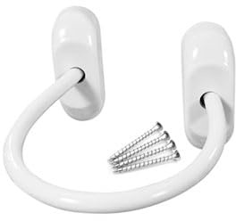 TruMAX Fixed Window Door Lock Cable Restrictor (10 Pack) - White