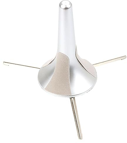 Toyvian Trompetenhalter aus Metall in Silber Tragbarer 3-bein Trompetenständer mit Multifunktionalem Design Geeignet für Kleine Instrumente und Trompeten Leicht zu Transportieren