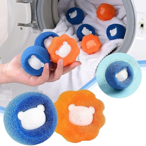 Azttior 10pac Tierhaarentferner für Waschmaschine, Trocknerbälle, Katzenhaar Fänger, Hundehaar Entferner, Waschbälle für Wäschetrockner, Reusable Lint Balls, Anti-Windung, Fusselball für Waschmaschine