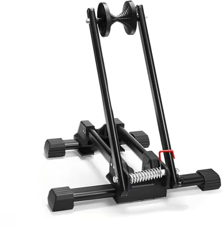 Support de vélo pliable en aluminium Idéal pour les vélos de route et les VTT Stationnement intérieur et extérieur – Aucun montage nécessaire