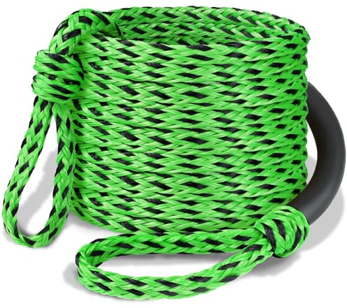Boat Tow Rope 3K 60ft, Towable Floating Ropes for Water Ski Skiing Tubing Tubes Boating Wakeboard Towing Pull Thick Wakesurf Inflatables Tough Sports Line Watersports Kneeboard Surfboard Accessories