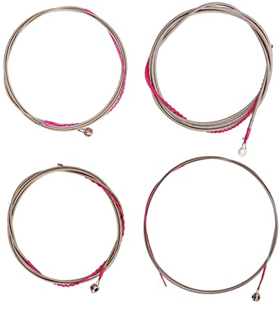 4pcs Metall -Bass -Saiten, Stahl 4 -String -Gitarrenstrings Ersatz für Bassgitarre, tragbares und robustes Zubehör, einfach zu bedienen und ersetzen