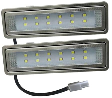 2 Stück Edelstahl 120 x 30 mm 15 W LED-Abgasleuchte für Küche 12 V DC Glühbirne für Dunstabzugshaube entspricht 20 W Halogenlampe (Farbe: Weiß 6000 K, Größe: 120 x 30 mm)