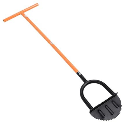 Tissting 96cm / 37,8 Pouces Manuelle de la pelouse, Outil de pelouse de Lampe à Dents de scie, Edger à la pelouse de la Demi-Lune avec poignée T, Trottoir à Long Terme mangé par étape,