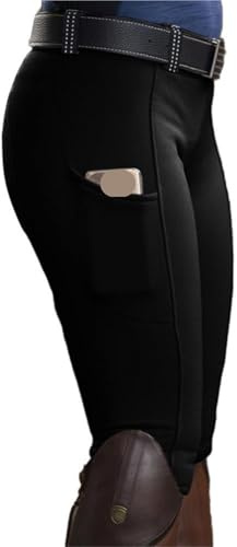 GMGQJST Pantaloni per Cavallo Pantaloni da Equitazione for Donna e Uomo, Pantaloni Elastici a Vita Alta, Pantaloni da Equitazione(Black,M)
