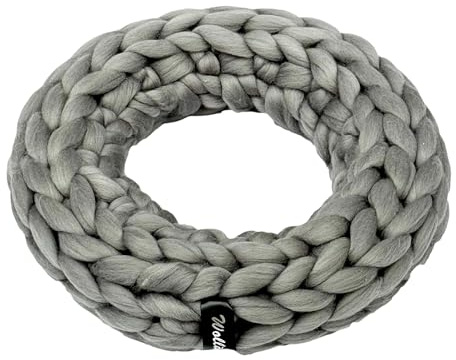 Wollkranz aus 100% Merinowolle – Feuerfest & Farbenfroh - Wolla (Grau, ⌀ 47 cm)