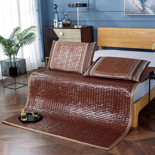 HDZNDH bambù Stuoia di Raffreddamento del Letto,Sonno Estate per Letto Pieghevole Rinfrescante E Traspirante,per Letto Matrimoniale in Camera da Letto