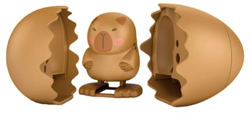 dzqad Aufzieh Schlüpfendes Ei - Lustiges interaktives Lauf-Spielzeug als Sammelfigur - Capybara Ei Spielzeug,Für Kinder Familie Freunde Junge Jugendliche Geburtstag Ostern Weihnachten