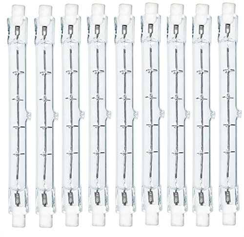 NCC-Licht 10x Halogen Lampe Röhre R7s 119mm 230W Warmweiß 2900K Dimmbar | Stoßfester Halogenstab, für Arbeitsleuchten Strahler und Stehleuchten