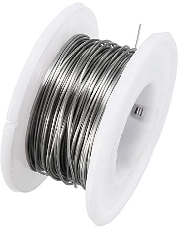 sourcing map 0,5 mm 24AWG Ultrafeiner Heizdraht FeCrAl Widerstandsdraht 49ft Länge de