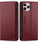 SHIELDON Case for iPhone 11 Pro Max, Genuine Leather Case with Auto Wake/Sleep, RFID Blocking, Card Slots, Drop Proof Flip Case with TPU Shell Compatible with iPhone 11 Pro Max, 6.5, Wine Red
