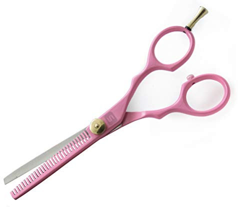 Pink Hair Thinning Scissors, Professional Hairdressing Thinning Scissors 5.5 inch