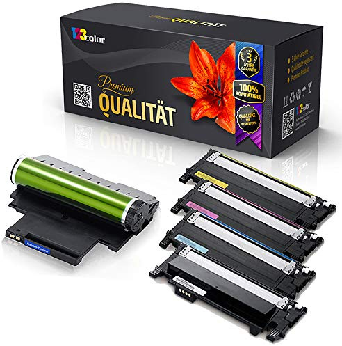 4X Print-Klex Toner CLT404 mit Trommel CLTR406 kompatibel für Samsung Xpress C480 FW Xpress C480 Series Xpress C4780 W Xpress C482 W Xpress SL-C430 Xpress SL-C430 Series CLT R406 CLT 404 BKCMY Farblo