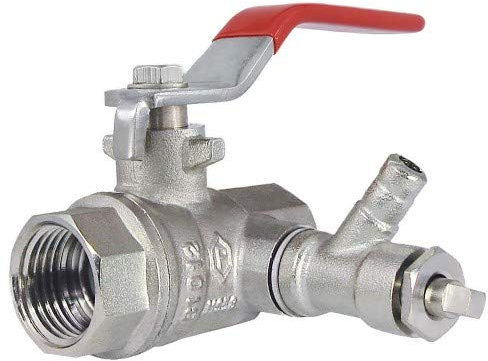 Muffenkugelhahn PN 25 DN 32-1 1/4 IG-IG langer Hebel mit Entleerung eignet sich perfekt zur Installation in den Bereichen Trinkwasser, Heizung und Industrie