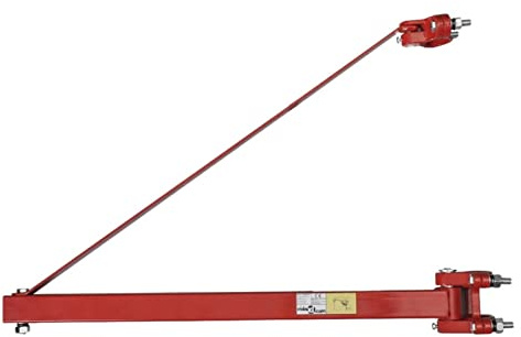 Tidyard Heavy Duty Swivel Hoist Frame - Extendable Arm, Red Steel, 600kg Load Capacity, Workshop/Garage/Warehouse Use Model146502