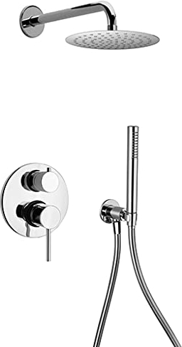 Paini Cox Mitigeur encastré, pommeau de douche, bras et kit de douche avec support fixe (78CR433D)