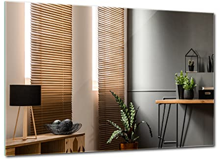 Tulup Spiegel 100x70 cm Wandspiegel Groß Dekoration Badezimmerspiegel Badezimmerspiegel