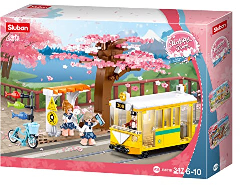 Sluban Klemmbausteine M38-B1018 Happy Diary-Downtown Tram 347PCS