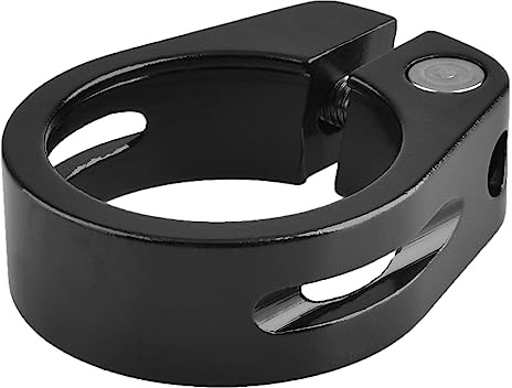 TRIWONDER Fahrrad Sattelkloben 25,4/28,6/31,8/34,9 mm, Sattelklemme Schnellspanner Sattelstütze Sattelstützenklemme für MTB und Rennrad (01 Schwarz, 25.4mm)
