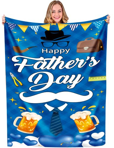 HEYBIG Vatertagsgeschenke Für Papa,Geschenke Für Männer,Geburtstagsgeschenk Für Papa,Personalisiert Decke Mit Foto Namen,kuscheldecke Flauschig (A,150 x 200 cm)
