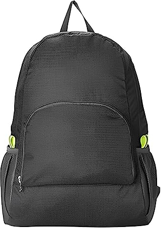 SamHeng 20L Lightweight Backpack, Foldable Hiking Daypack Rucksack, Water Resistant Travel Day Bag for Men Women Kids Outdoor Camping Mountaineering Walking Cycling Climbing(Black)