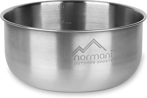 normani 1-3 Outdoor Schalen Teller Suppenteller Schüssel aus rostfreiem 18/8 Edelstahl - 1,6 Liter