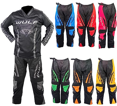 WULF STRATOS GLOVES Wulfsport Linear Cub Race Pants (Green - 26) Motorcycle Children Motocross Pants 2023 Version