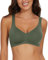 WOWENY Damen BH ohne Bügel Bequemer Seamless BHS trägerverstellbarer Softschalen BH Minimizer-BHS Seamless Push Up Tshirt BH Soft,Grün,L