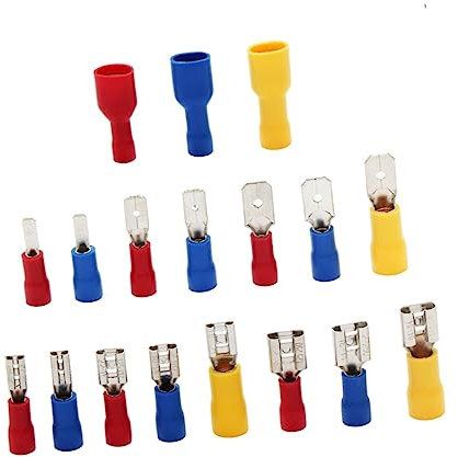 Amosfun 900stücke Crimp-anschlussstecker Set Mit Elektrisch Isolierten Steckverbinder Und Kabelschuhe in Verschiedenen Für Elektroreparaturen Und Diy-projekte