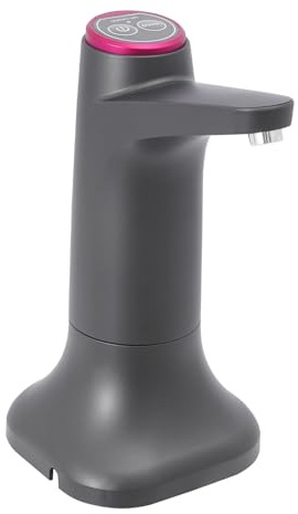 Elektrischer Wasserspender, Pumpe für Wasserflasche, Wiederaufladbarer USB Aufladung Automatische Trinkwasserpumpe, Wasserspender Wasserpumpe für Zuhause Büro Küche Campen (Schwarz)