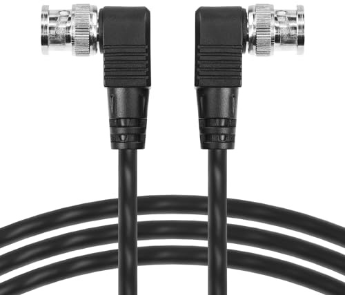 CERRXIAN Cavo coassiale BNC a BNC da 10 piedi, cavo BNC maschio a maschio HD SDI da 90 gradi per telecamera di sicurezza video e altro