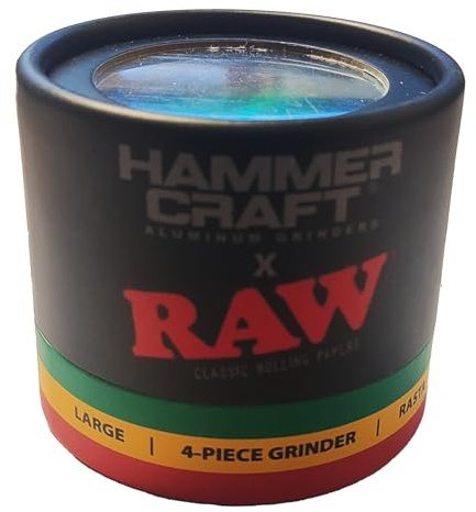 RAW Rasta-Hammer-Bastelmühle, Aluminium, Größe L: 6,3 cm