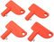 Bkemkri 4 Pezzi Universale Interruttore di Scollegamento Della Batteria, Batteria per auto Lsolator Cut Off Interruttore, Stacca Batteria per Auto, Isolatore Chiavi, Applica a per Auto, Barca (Rosso)
