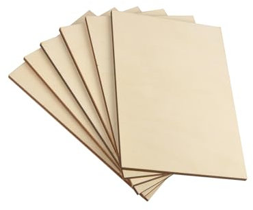 Artificer 5 x Compensato 6mm, Pannelli Compensato di Tiglio A5 (210x148mm) Fogli di Legno per Decorazione, Taglio Laser e Incisione, CNC e Pirografia - Spessore Aumentato per Modellismo e Fai Da Te