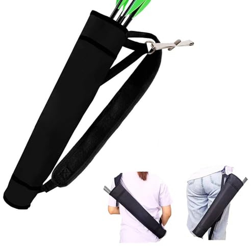 KURUGEILI Bogenschießen Quiver Rücken und Hüfte Quivers Einstellbare Pfeil Rucksack Tasche Halter Seite Hüftpfeile Tasche für Compound Recurve Bogen Praxis Ziel Jagd