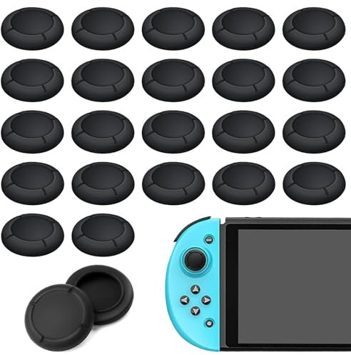 24 Stück Silikon Joystick Kappen für Nintendo Switch - Analoge Silikonabdeckungen, Ersatz für Covers, Schutzhülle für Intensives und Entspanntes Spielen