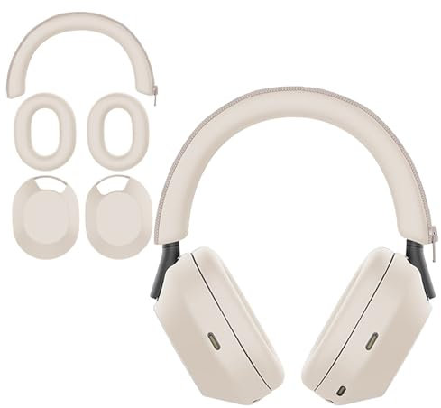 Aiivioll Schutzhülle 3-teiliges Set für Sony WH-1000XM5 Kopfhörer, Silikon Kopfhörerabdeckung Sony XM5 EarPad Cover/Ear Cover/Headband Cover | Protektoren Abdeckungen schweißfest & leicht waschbar