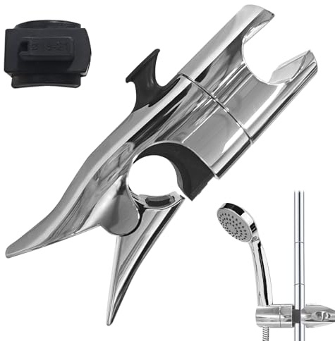 keyxer Support de pommeau de douche sans perçage, support universel rotatif à 360° pour pommeau de douche et douchette à main de 18 à 25 mm, support de pommeau de douche, support de douche